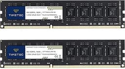 Timetec Premium 16GB KIT(2x8GB) DDR3L / DDR3 1600MHz (DDR3L-1600) PC3L-12800 / PC3-12800 Non-ECC Unbuffered 1.35V/1.5V CL11 2Rx8 Dual Rank 240 Pin UDIMM Desktop PC Computer Memory RAM(SDRAM) Upgrade