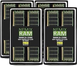 NEMIX RAM 256GB (8X32GB) DDR4 2666MHZ PC4-21300 2Rx4 1.2V CL19 288-PIN ECC RDIMM Registered Server Memory KIT