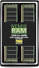 NEMIX RAM 32GB (2X16GB) DDR4 2666MHZ PC4-21300 2Rx8 1.2V CL19 288-PIN ECC RDIMM Registered Server Memory KIT