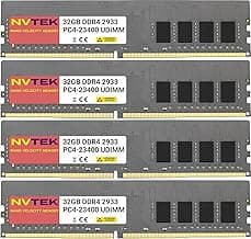 128GB (4X32GB) DDR4 2933MHZ PC4-23400 UDIMM 2Rx8 1.2V CL21 288-PIN Non-ECC Unbuffered Desktop PC Computer Memory KIT