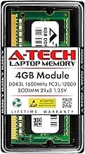 A-Tech 4GB RAM Replacement for CT51264BF160B | DDR3/DDR3L 1600MHz PC3L-12800 (PC3-12800) CL11 SODIMM 2Rx8 1.35V Non-ECC SO-DIMM 204-Pin Laptop, Notebook Memory Module