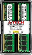 A-Tech 2GB (2x1GB) DDR2 667MHz UDIMM PC2-5300 CL5 1.8V DIMM Non-ECC Unbuffered Desktop RAM Memory Modules