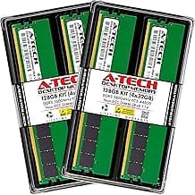 A-Tech 128GB Kit (4x32GB) DDR5 5600MHz PC5-44800 CL46 UDIMM 2Rx8 Dual Rank 1.1V Non-ECC Unbuffered DIMM 288-Pin Desktop PC/Computer RAM Memory Upgrade Modules