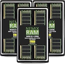 NEMIX RAM 96GB (6X16GB) DDR4 2400MHZ PC4-19200 1Rx4 1.2V CL17 288-PIN ECC RDIMM Registered Server Memory KIT