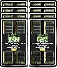 1.5TB 16X96GB DDR5 6400MHZ PC5-51200 CL52 2Rx4 1.1V 288-PIN ECC Registered RDIMM NEMIX RAM Server Memory KIT Compatible with Dell PowerEdge XE9680L Rack Server