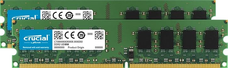 Crucial 2GB DDR2 RAM module โ Crucial CT2CP12864AA800 2GB (1GBx2) 240-pin DIMM DDR2 PC2-6400 Memory Module