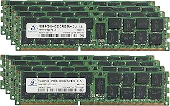 128GB (8x16) 1333MHz DDR3 RAM module โ 128GB (8x16GB) Server Memory Upgrade for Dell PowerEdge R710 DDR3 1333Mhz PC3-10600 ECC Registered 2Rx4 CL9 1.5v