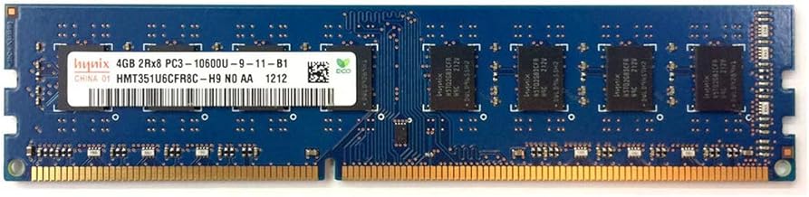 SK Hynix 4GB 1333MHz DDR3 RAM module โ 4GB DDR3 PC3-10600 1333MHz CL9 1.5v 240-Pin Hynix HMT351U6CFR8C-H9 Unbuffered Desktop Memory ram