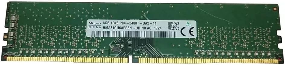 SK Hynix 8GB 2400MHz DDR4 RAM module โ Hynix 8GB PC4-19200 DDR4 2400MHz 288-Pin Dimm Memory Module Mfr P/N HMA81GU6AFR8N-UH