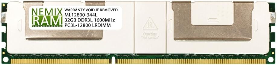 NEMIX RAM 32GB (1x32) 1600MHz DDR3 RAM module โ NEMIX RAM 32GB (1X32GB) DDR3 1600MHZ PC3-12800 4Rx4 1.35V 240-PIN ECC LRDIMM Load Reduced Server Memory
