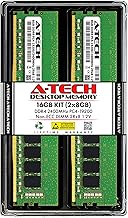 A-Tech 16GB (2x8) 2400MHz DDR4 RAM module โ A-Tech 16GB (2x8GB) DDR4 2400MHz DIMM PC4-19200 UDIMM Non-ECC 2Rx8 1.2V CL17 288-Pin Desktop Computer RAM Memory Upgrade Kit