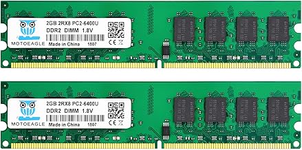 4GB 800MHz RAM module โ DDR2 800MHz 4GB Kit (2GBX2) Udimm 2Rx8 PC2 6400 6400U RAM CL6 1.8V Unbuffered Desktop Memory Modules