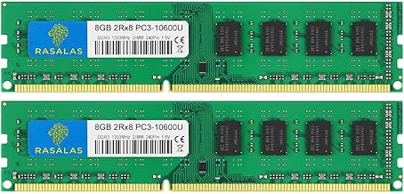 Rasalas 16GB (2x8) 1333MHz DDR3 RAM module โ Rasalas 16GB Kit (2x8GB) PC3-10600 DDR3 1333MHz Ram 16GB 2Rx8 PC3 10600U DDR3 1333 8GB Ram 240 Pin 1.5V CL9 1333 mhz DDR3 Desktop Memory Ram Module