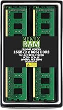 NEMIX RAM 16GB (2x8) 1600MHz DDR3 RAM module โ NEMIX RAM 16GB (2X8GB) DDR3 1600MHZ PC3-12800 2Rx8 1.35V 240-PIN Non-ECC UDIMM Unbuffered Desktop Memory KIT