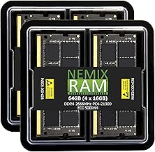 NEMIX RAM 64GB (4x16) 2666MHz DDR4 RAM module โ NEMIX RAM 64GB (4X16GB) DDR4 2666MHZ PC4-21300 2Rx8 1.2V CL19 260-PIN ECC Unbuffered SODIMM KIT Workstation, NAS Memory