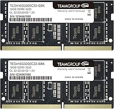 TEAMGROUP 32GB (2x16) 3200MHz DDR4 RAM module โ TEAMGROUP Elite DDR4 32GB Kit (2 x 16GB) 3200MHz PC4-25600 CL22 (2933MHz or 2666MHz)Unbuffered Non-ECC 1.2V SODIMM 260-Pin Laptop Notebook PC Computer Memory Module Ram Upgrade - TED432G3200C22DC-S01