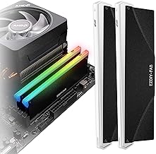 undefined DDR4 RAM module โ EZDIY-FAB 5V ARGB Memory RAM Cooler DDR Heatsink for DIY PC Game MOD DDR3 DDR4 (Compatible with Aura Sync,RGB Fusion and Mystic Light Sync)-2 Pack-PI061
