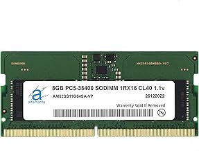 Adamanta 8GB (1x8) 4800MHz DDR5 RAM module โ Adamanta 8GB (1x8GB) DDR5 4800MHz PC5-38400 SODIMM 1Rx16 CL40 1.1v Laptop Notebook Memory Module Upgrade RAM