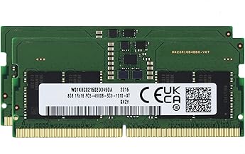Adamanta 16GB (2x8) 4800MHz DDR5 RAM module โ Sam Original 16GB (2x8GB) DDR5 4800MHz PC5-38400 SODIMM 1Rx16 CL40 1.1v M425R1GB4BB0-CQK Laptop Notebook Memory Module Upgrade RAM Adamanta
