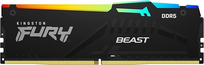 Kingston 8GB DDR5 RAM module โ FURY Beast 8GB 6000MT/s DDR5 CL36 RGB Desktop Memory Single Module | Infrared Syncing | AMD EXPO | KF560C36BBEA-8