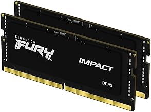 Kingston 64GB (2x32) 5600MHz DDR5 RAM module โ FURY Impact 64GB (2x32GB) 5600MT/s DDR5 CL40 Laptop Memory Kit of 2 | Lower Power Comsumption | Intel XMP 3.0 | Plug N Play | KF556S40IBK2-64