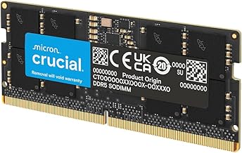 Crucial 48GB 5600MHz DDR5 RAM module โ Crucial 48GB DDR5 RAM, 5600MHz (or 5200MHz or 4800MHz) Laptop Memory Kit, SODIMM 262-Pin, Compatible with 13th Gen Intel Core and AMD Ryzen 6000 - CT2K24G56C46S5