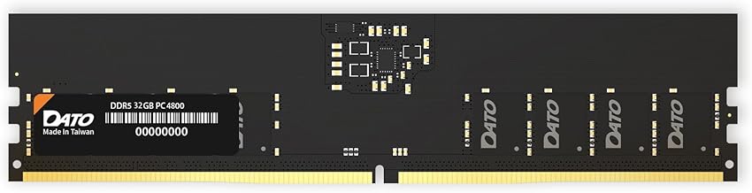 DATO 32GB 4800MHz DDR5 RAM module โ DATO 32GB RAM, DDR5 Memory for Desktop & PC, 4800MHz PC5-38400 CL40 1.1V 288-PIN UDIMM