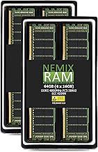 NEMIX RAM 64GB (4x16) 4800MHz DDR5 RAM module โ NEMIX RAM 64GB (4X16GB) DDR5 4800MHZ PC5-38400 1Rx8 1.1V CL40 288-PIN ECC RDIMM Registered Server Memory KIT Compatible with ASUS Single-Socket High Performance 2U Server Model RS520A-E12-RS24U