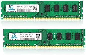 undefined 16GB (2x8) 1600MHz DDR3 RAM module โ 16GB (2X8GB) PC3-12800U DDR3-1600 UDIMM 2Rx8 DIMM RAM DDR3 8GB 1600MHz SDRAM 240-Pin 1.5V CL11 Non-ECC Desktop PC Memory Kit DIMM