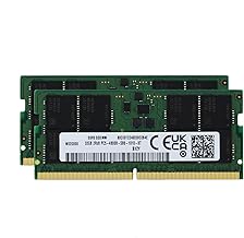 Adamanta 64GB (2x32) 4800MHz DDR5 RAM module โ Factory Original 64GB (2x32GB) Compatible with HP ZBook Studio 16 G9 DDR5 4800MHz PC5-38400 SODIMM 2Rx8 CL40 1.1v 262 Pin Laptop Notebook Memory Module Upgrade RAM Adamanta