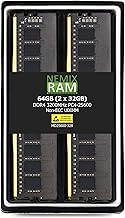 NEMIX RAM 64GB (2x32) 3200MHz DDR4 RAM module โ NEMIX RAM 64GB (2X32GB) DDR4 3200MHZ PC4-25600 2Rx8 1.2V CL22 288-PIN Non-ECC Unbuffered UDIMM Desktop PC Memory KIT Compatible with GIGABYTE B550-AORUS Motherboard