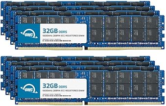 OWC 256GB (8x32) DDR5 RAM module โ OWC 256GB (8x32GB) DDR5 5600 PC5-44800 CL46 2Rx4 288-pin 1.1V ECC Registered RDIMM Memory RAM Module Upgrade Kit for Select Workstations or Servers