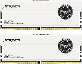 TEAMGROUP 32GB (2x16) 7600MHz DDR5 RAM module โ TEAMGROUP T-Force XTREEM DDR5 Ram 32GB (2x16GB) 7600MHz PC5-60800 CL36 A-DIE Desktop Memory Module Ram for Intel XMP 3.0 & AMD Expo Compatible White FFWD532G7600HC36FDC01