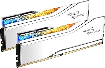 G.Skill 32GB (2x16) 6000MHz DDR5 RAM module โ G.SKILL Trident Z5 Royal Neo Series DDR5 RAM (AMD EXPO) 32GB (2x16GB) 6000MT/s CL28-36-36-96 1.40V Desktop Computer Memory U-DIMM - Silver (F5-6000J2836G16GX2-TR5NS)