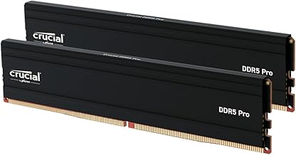 Crucial 128GB (2x64) 5600MHz DDR5 RAM module โ Crucial Pro 128GB Kit (2x64GB) DDR5 RAM, 5600MHz (or 5200MHz or 4800MHz) Desktop Gaming Memory UDIMM, Compatible with Latest Intel & AMD CPU CP2K64G56C46U5