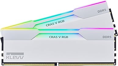 SK Hynix 48GB (2x24) 7200MHz DDR5 RAM module โ KLEVV CRAS V RGB DDR5 48GB (2x24GB) 7200MHz CL34 SK Hynix A-Die 1.4V Gaming Desktop Ram Memory XMP 3.0 / AMD Expo Ready - White (KD5KGUD80-72B340J)