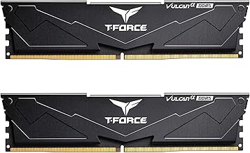 TEAMGROUP 32GB (2x16) 6000MHz DDR5 RAM module โ T-Force Vulcan Alpha DDR5 Ram 32GB Kit (2x16GB) 6000MHz (PC5-48000) CL38 Desktop Memory Module Ram AMD Optimized Memory Black FLABD532G6000HC38JDC01