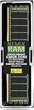 NEMIX RAM 128GB (1x128) 6400MHz DDR5 RAM module โ NEMIX RAM 128GB (1X128GB) DDR5 6400MHZ PC5-51200 CL52 2Rx4 1.1V 288-PIN ECC RDIMM Registered Server Memory