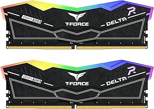TEAMGROUP 32GB (2x16) 6000MHz DDR5 RAM module โ T-Force Delta RGB DDR5 Ram 32GB (2x16GB) 6000MHz PC5-48000 CL28 Intel XMP 3.0 AMD Expo Compatible Desktop Memory Black FF3D532G6000HC28ADC01