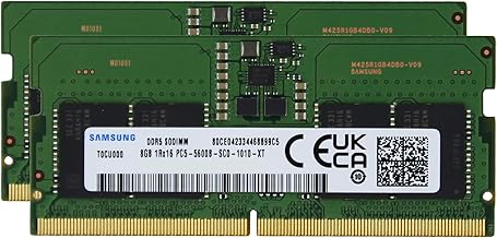 Samsung 16GB (2x8) 5600MHz DDR5 RAM module โ 16GB (2x8GB) DDR5 5600MHz PC5-44800 SODIMM 1Rx16 CL46 1.1v M425R1GB4PB0-CWM RAM Memory Laptop Notebook Module Upgrade